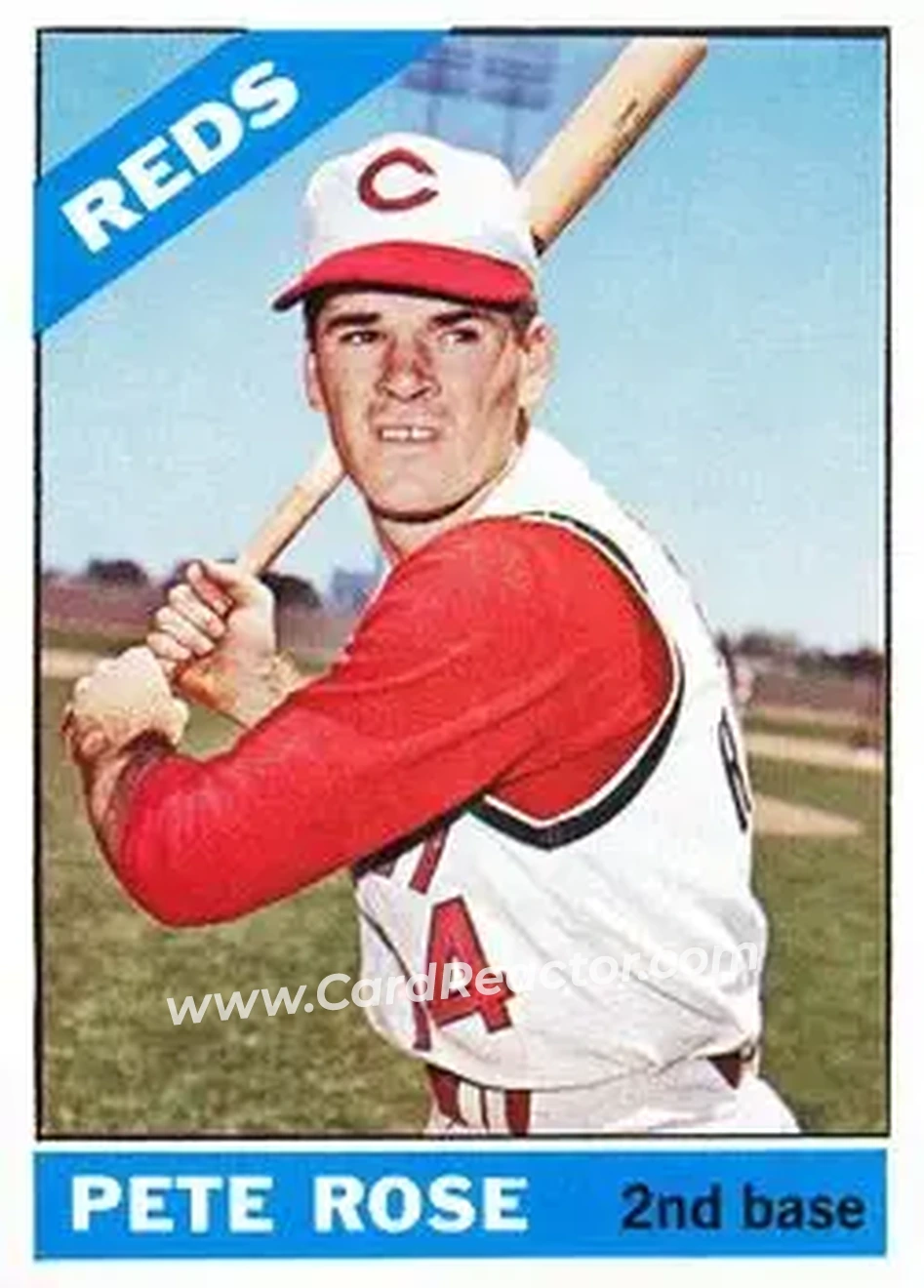 1966 Topps #30 - Pete Rose - Cincinnati Reds - Front