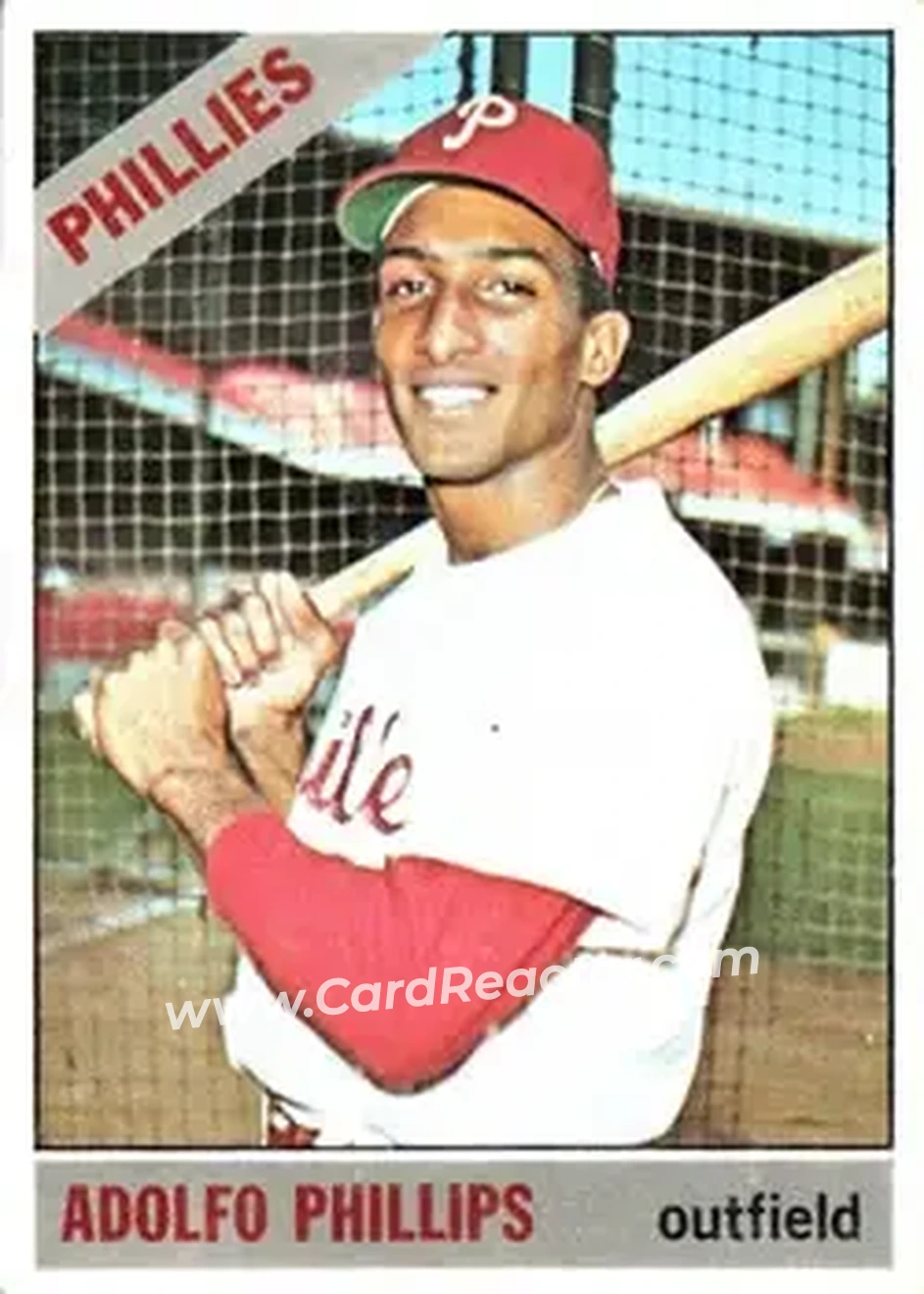 1966 Topps #32 - Adolfo Phillips - Philadelphia Phillies - Front