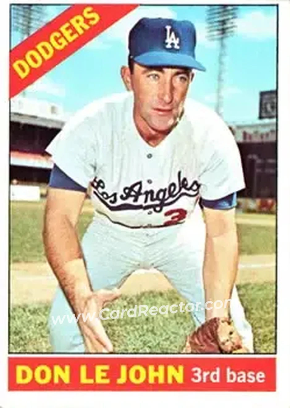1966 Topps #41 - Don Le John - Los Angeles Dodgers - Front