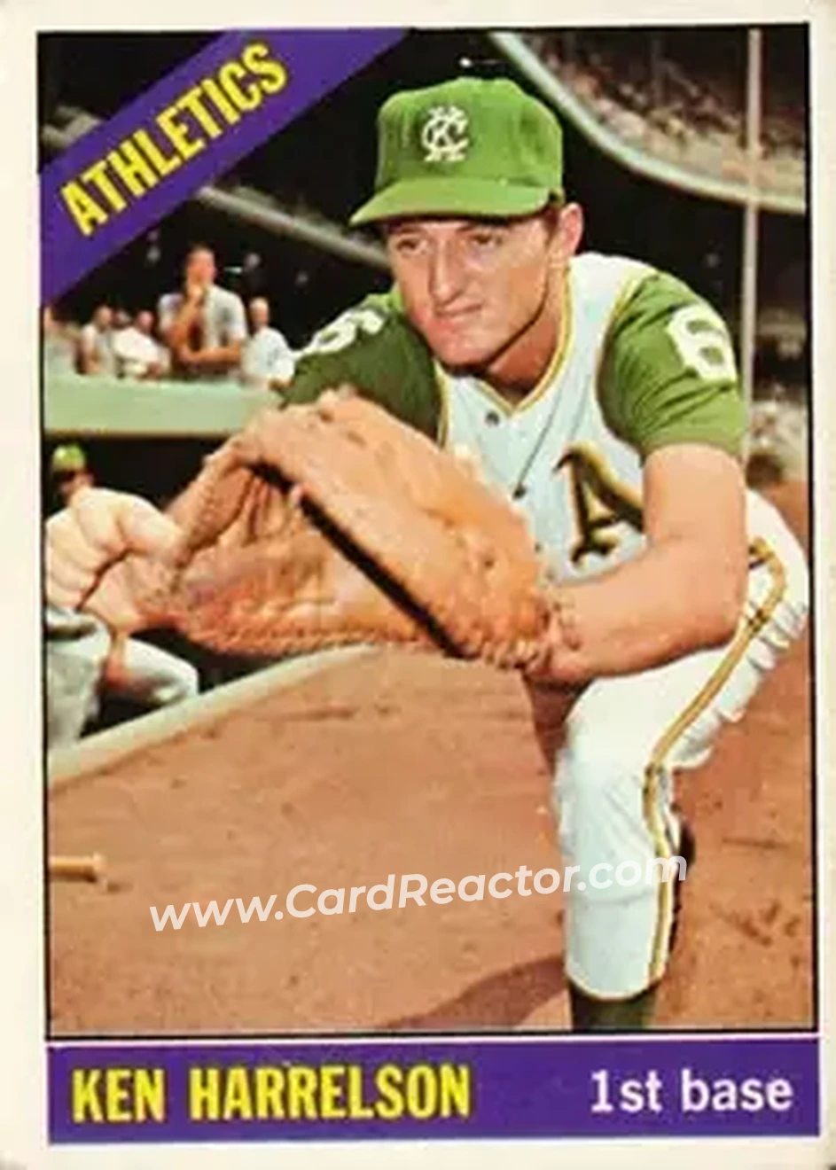 1966 Topps #55 - Ken Harrelson - Kansas City Athletics - Front