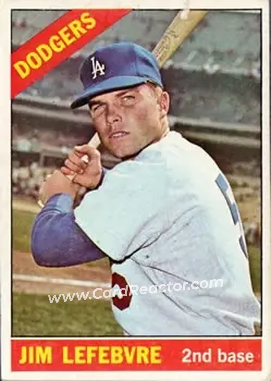 1966 Topps #57 - Jim Lefebvre - Los Angeles Dodgers - Front