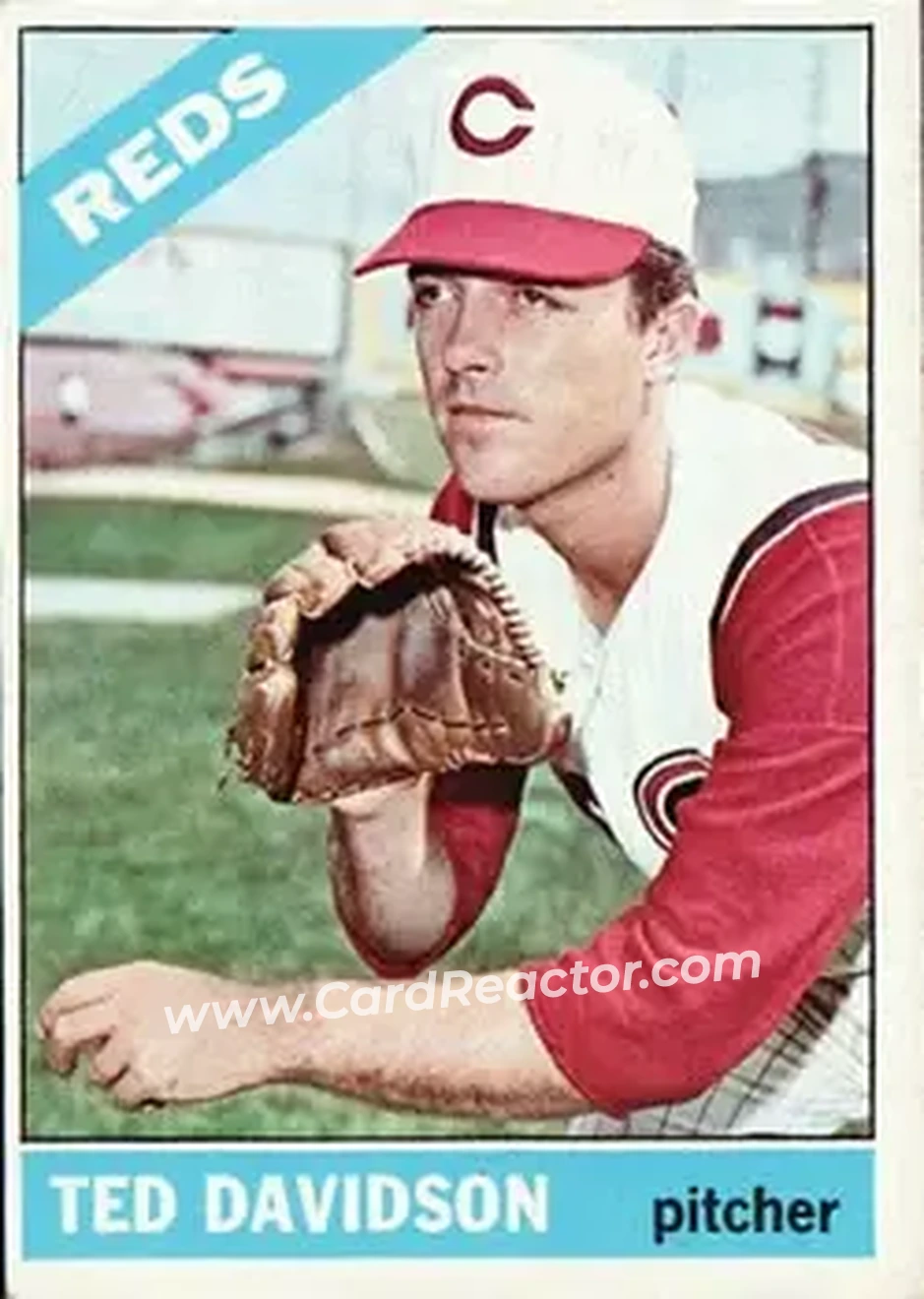 1966 Topps #89 - Ted Davidson - Cincinnati Reds - Front