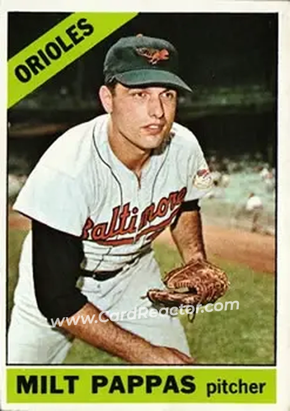 1966 Topps #105 - Milt Pappas - Baltimore Orioles - Front 1966 Topps #105 - Milt Pappas - Baltimore Orioles - Front