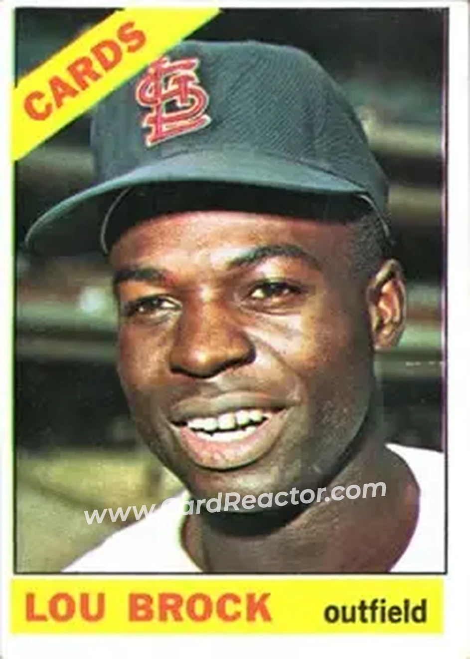 1966 Topps #125 - Lou Brock - St. Louis Cardinals - Front