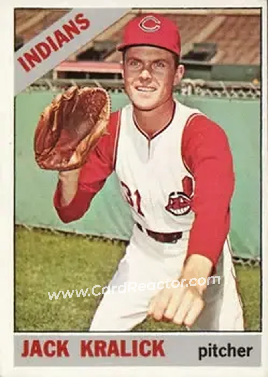 1966 Topps #129 - Jack Kralick - Cleveland Indians - Front 1966 Topps #129 - Jack Kralick - Cleveland Indians - Front