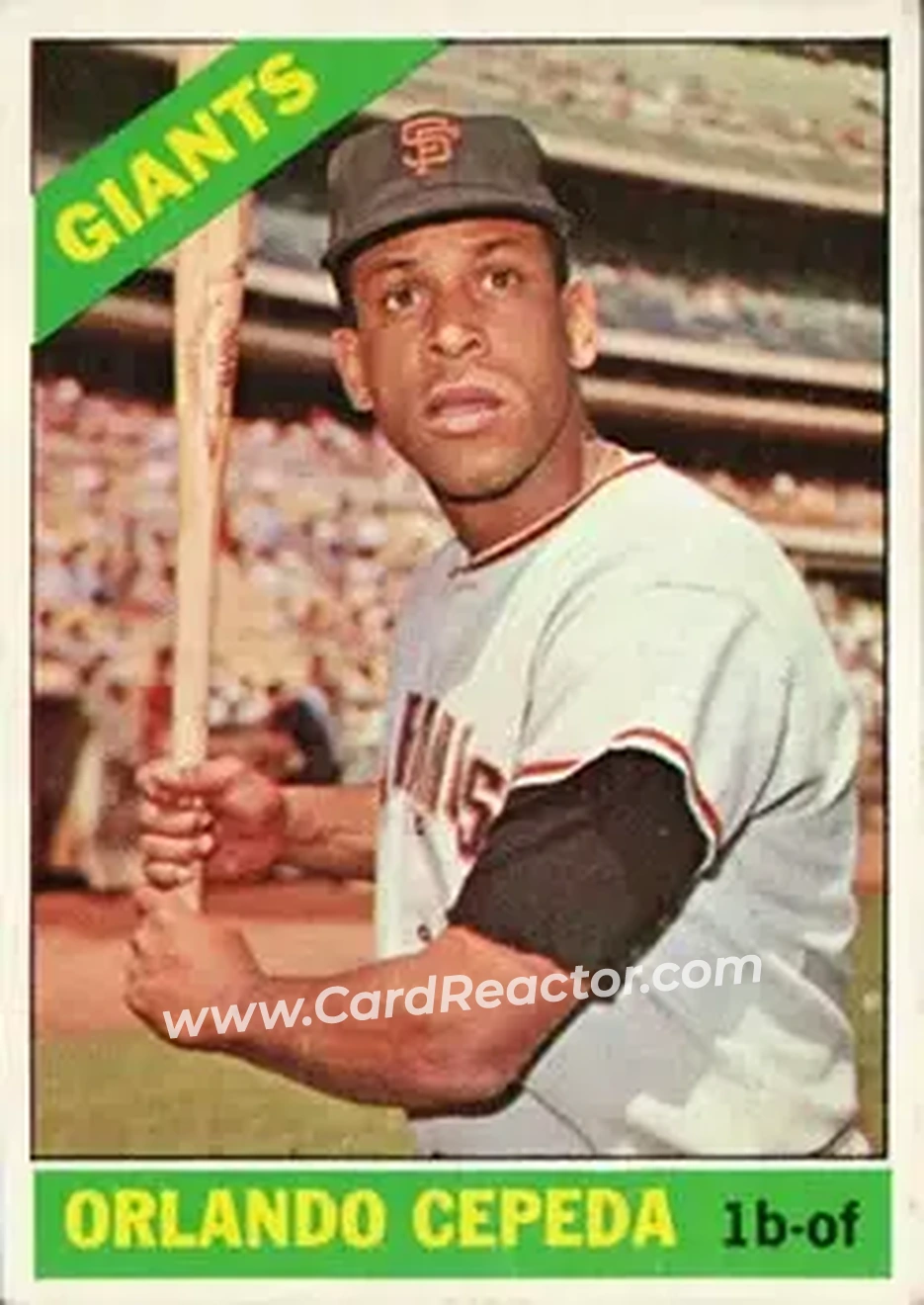 1966 Topps #132 - Orlando Cepeda - San Francisco Giants - Front 1966 Topps #132 - Orlando Cepeda - San Francisco Giants - Front