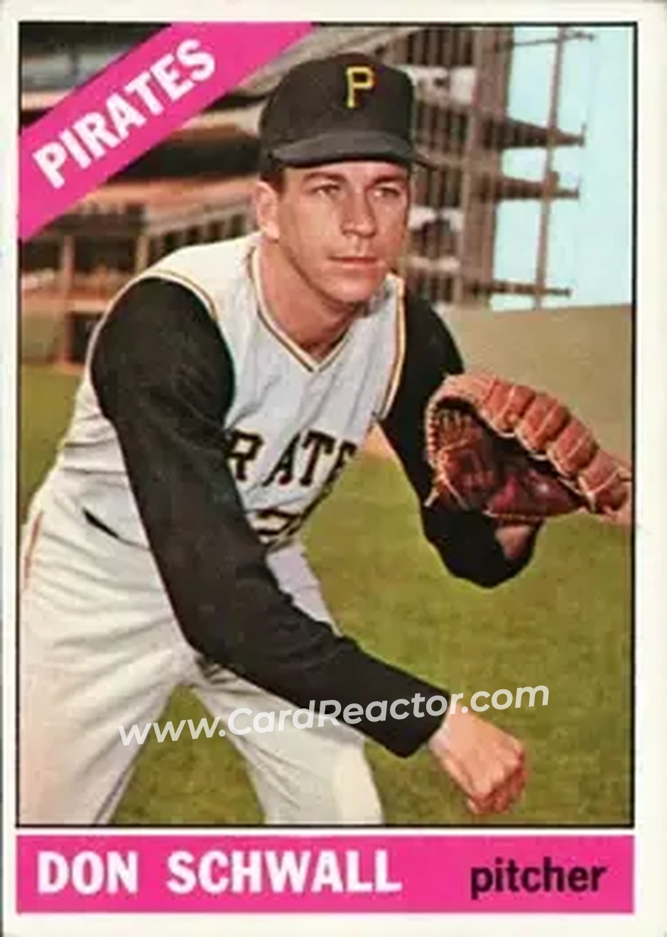 1966 Topps #144 - Don Schwall - Pittsburgh Pirates - Front
