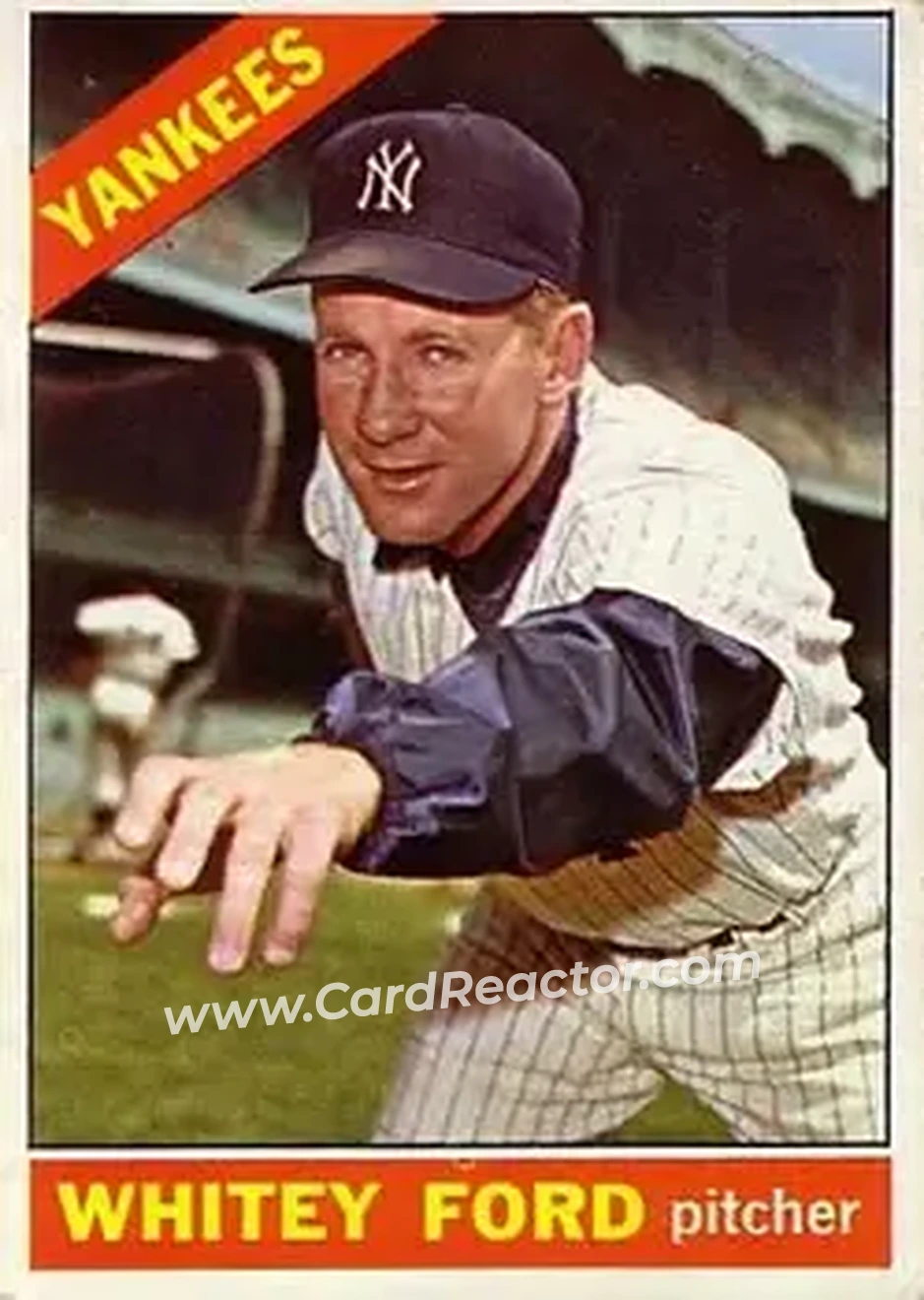 1966 Topps #160 - Ed "Whitey" Ford - New York Yankees - Front