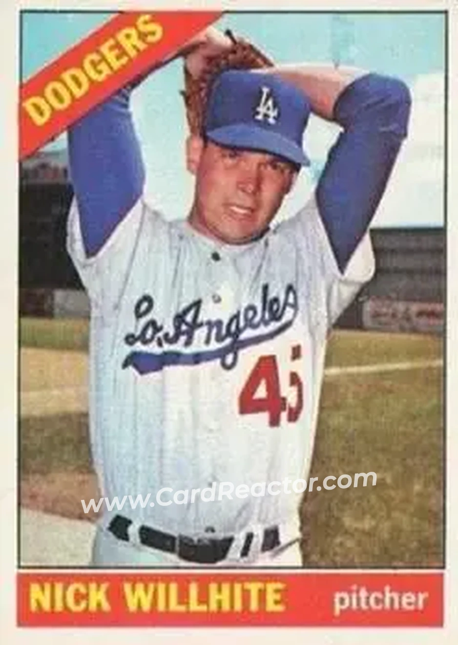 1966 Topps #171 - Nick Willhite - Los Angeles Dodgers - Front