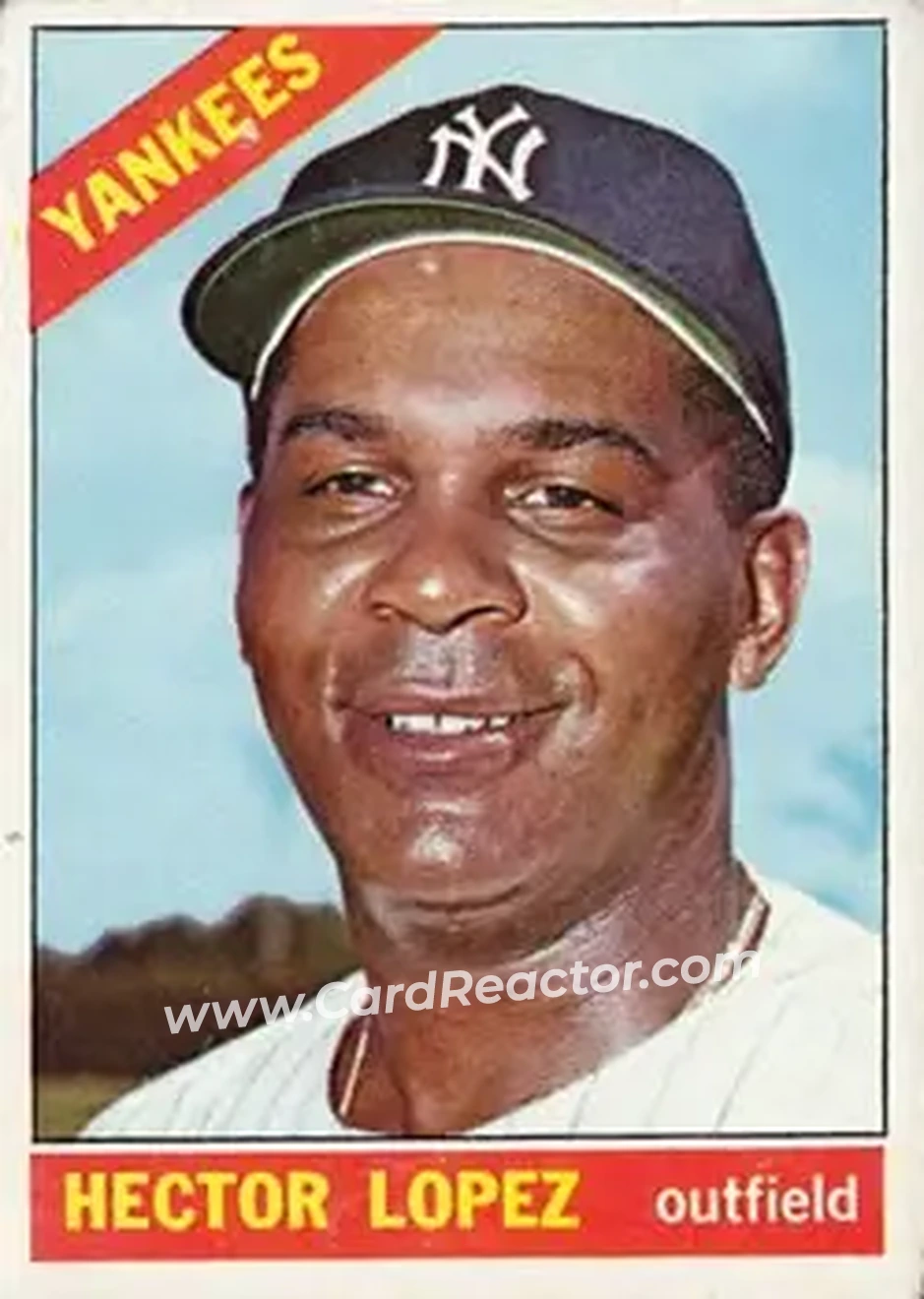1966 Topps #177 - Hector Lopez - New York Yankees - Front 1966 Topps #177 - Hector Lopez - New York Yankees - Front