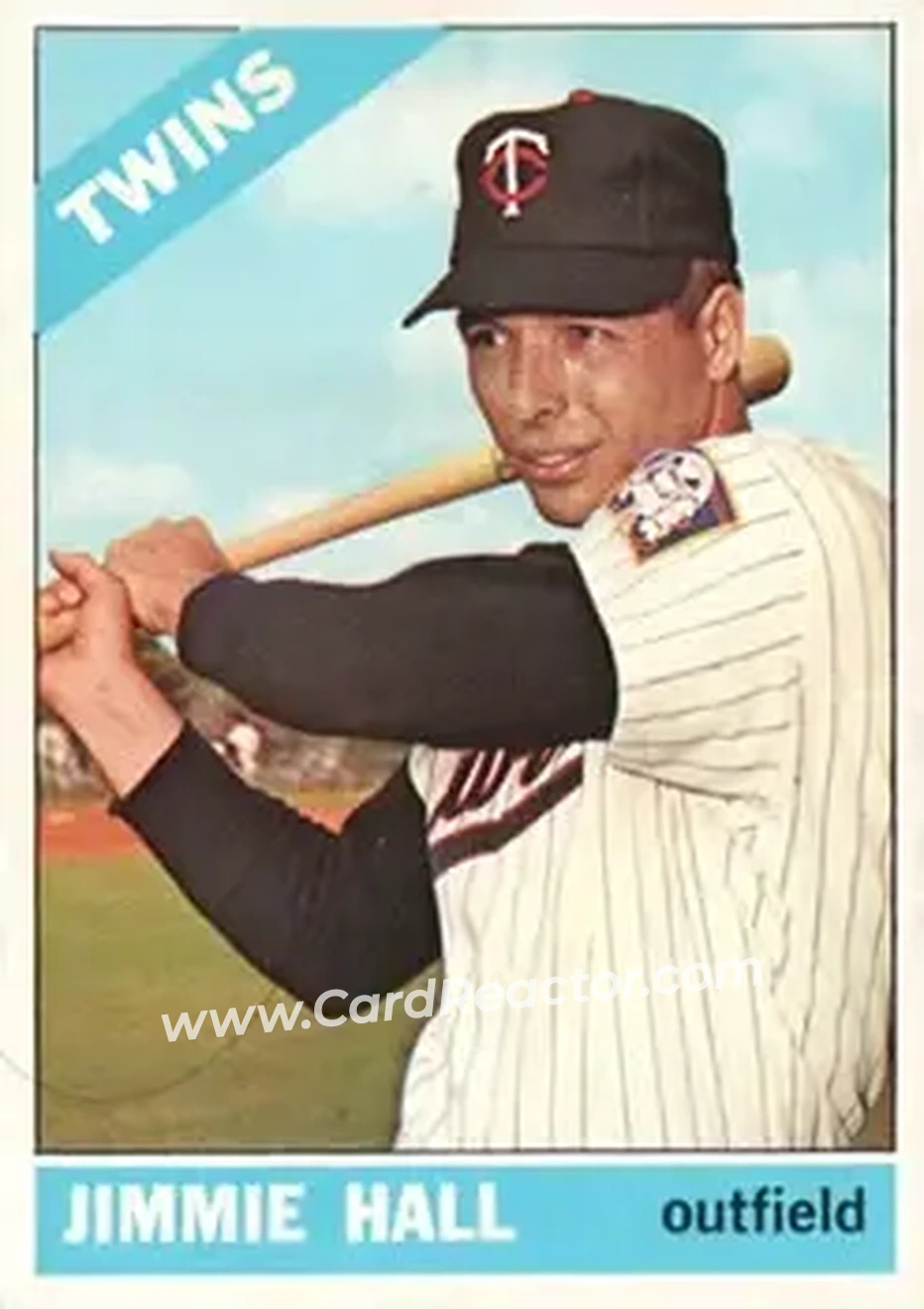 1966 Topps #190 - Jimmie Hall - Minnesota Twins - Front