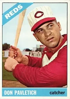 1966 Topps #196 - Don Pavletich - Cincinnati Reds
