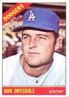 1966 Topps #430 - Don Drysdale - Los Angeles Dodgers