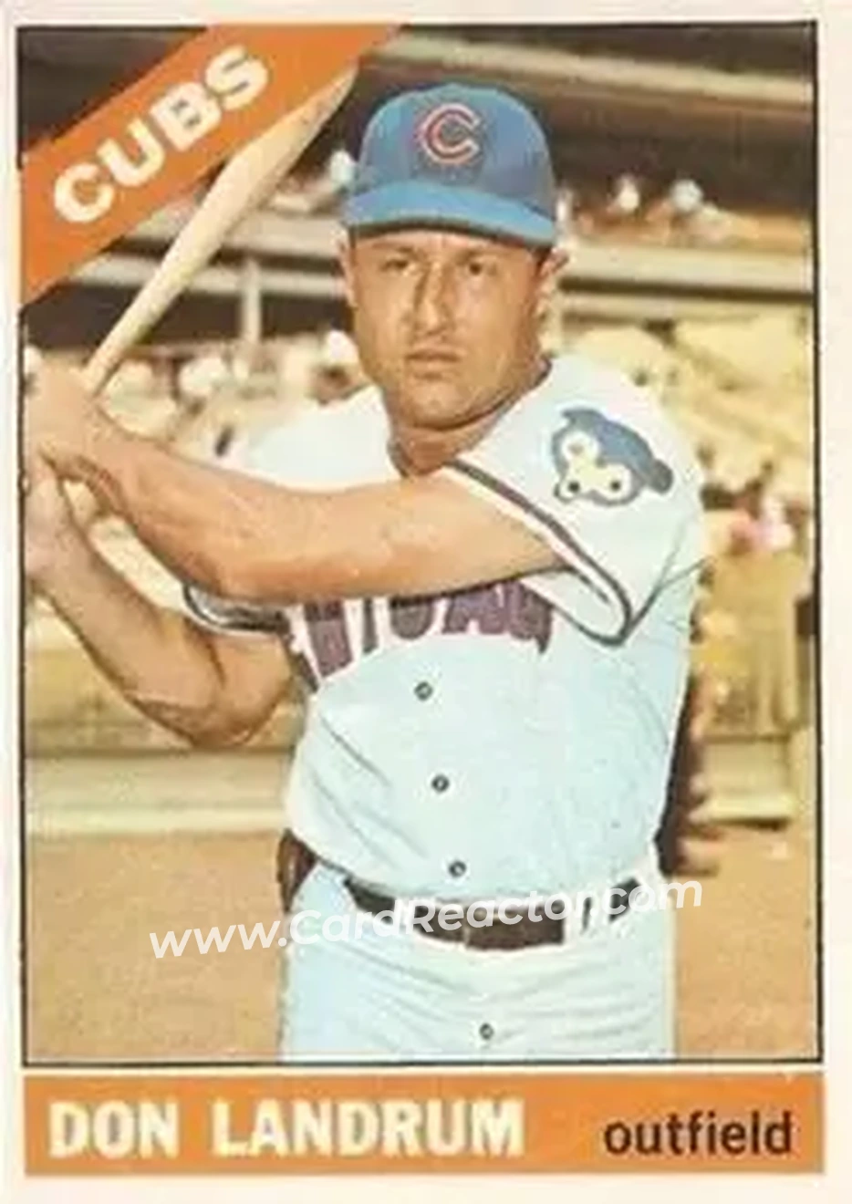 1966 Topps #43 - Don Landrum - Chicago Cubs - Front