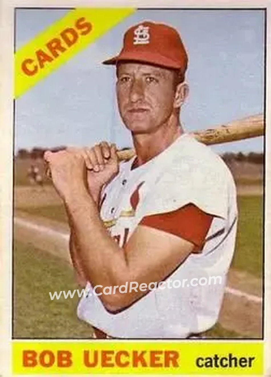 1966 Topps #91 - Bob Uecker - St. Louis Cardinals - Front