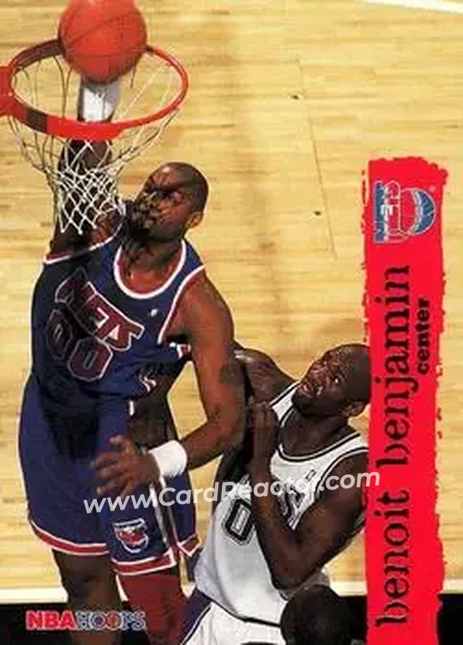 1995-96 Hoops #102 - Benoit Benjamin - New Jersey Nets - Front
