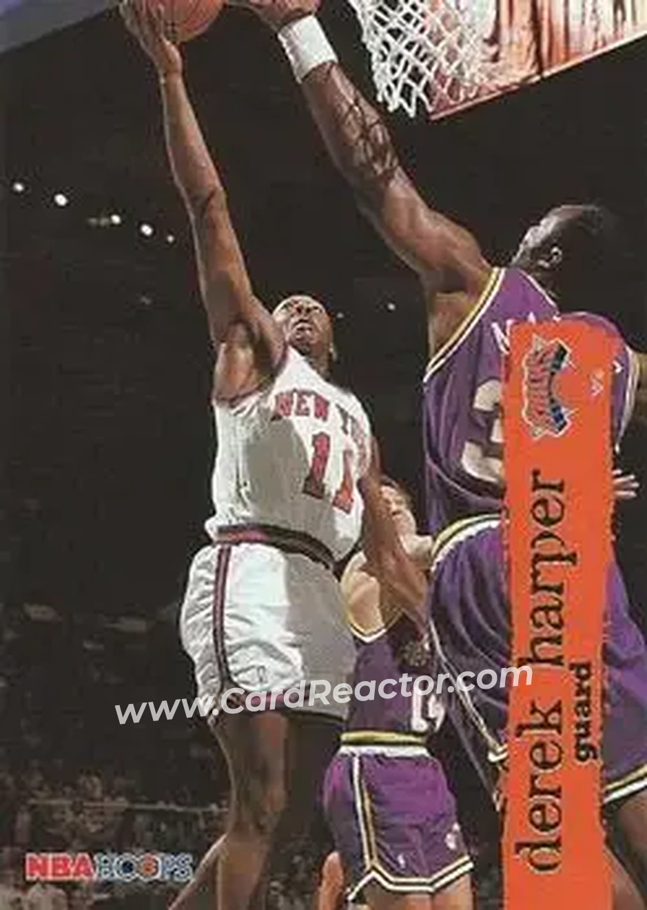 1995-96 Hoops #108 - Derek Harper - New York Knicks - Front