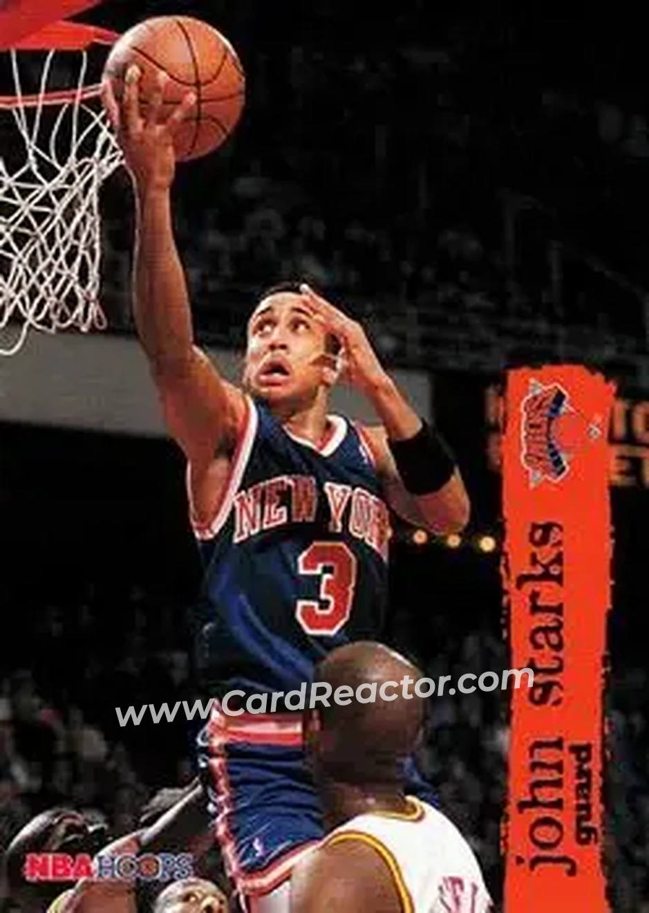 1995-96 Hoops #112 - John Starks - New York Knicks - Front