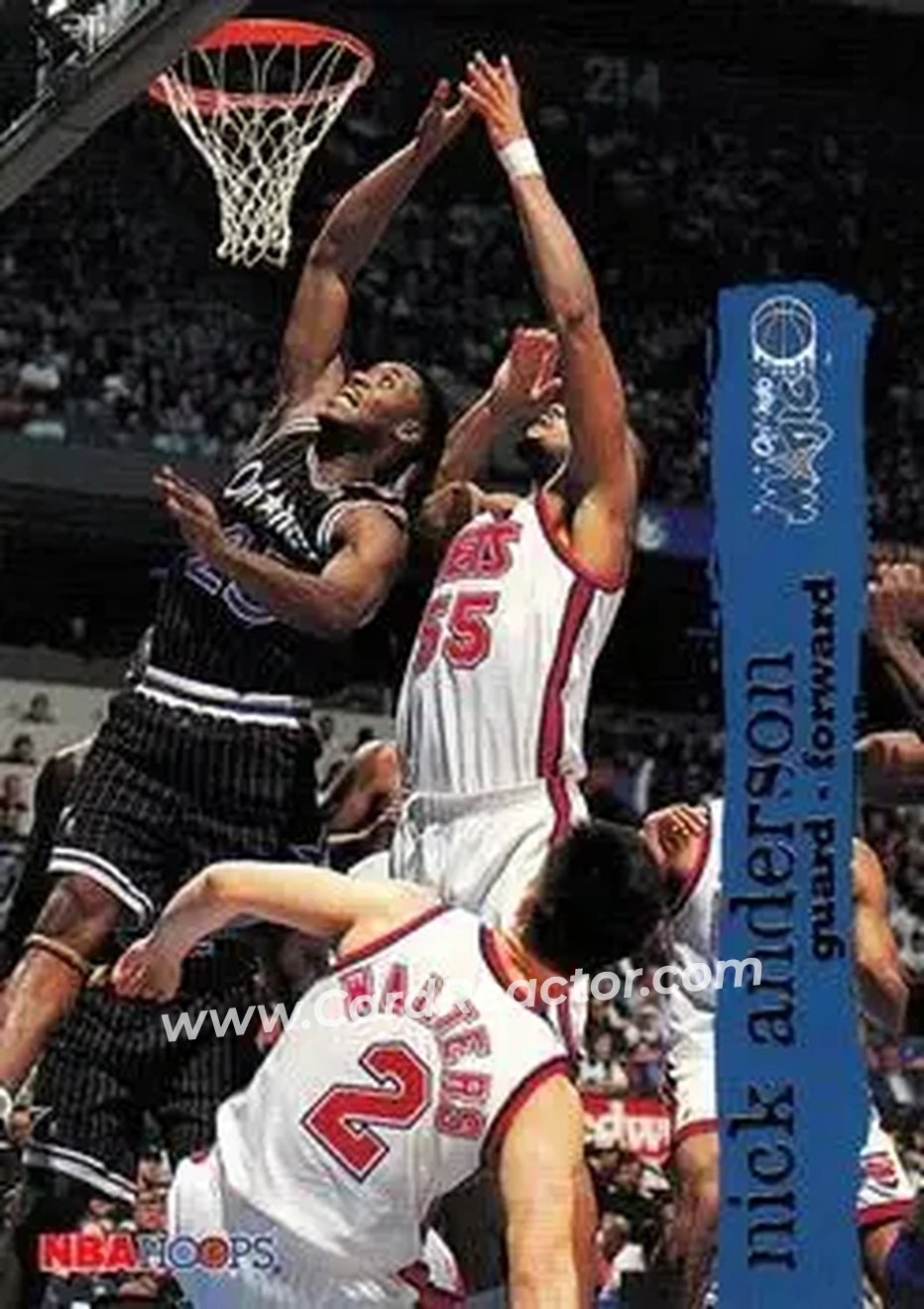 1995-96 Hoops #114 - Nick Anderson - Orlando Magic - Front