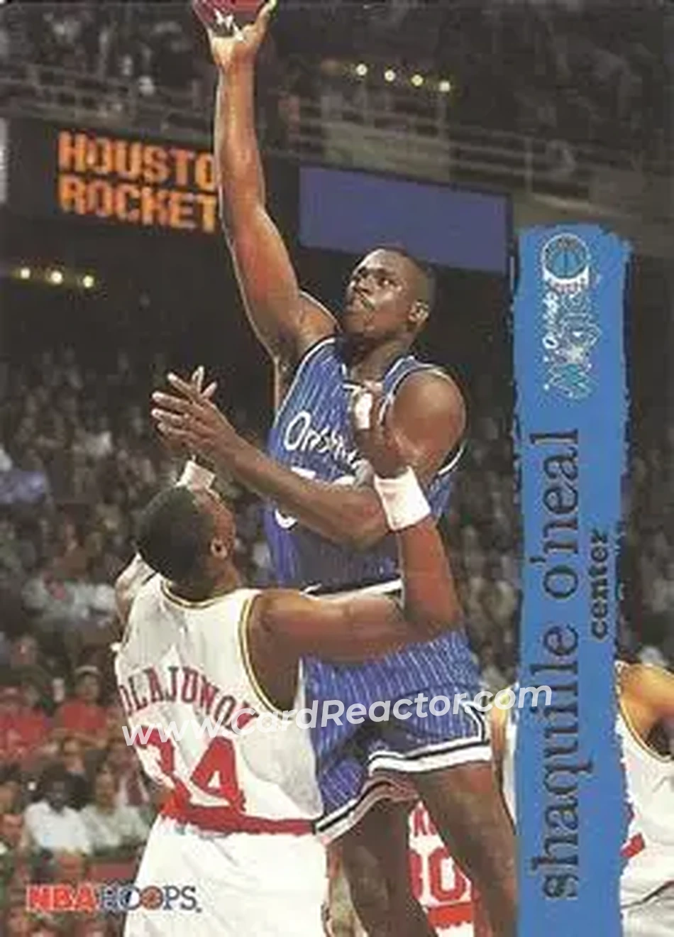 1995-96 Hoops #117 - Shaquille O'Neal - Orlando Magic - Front