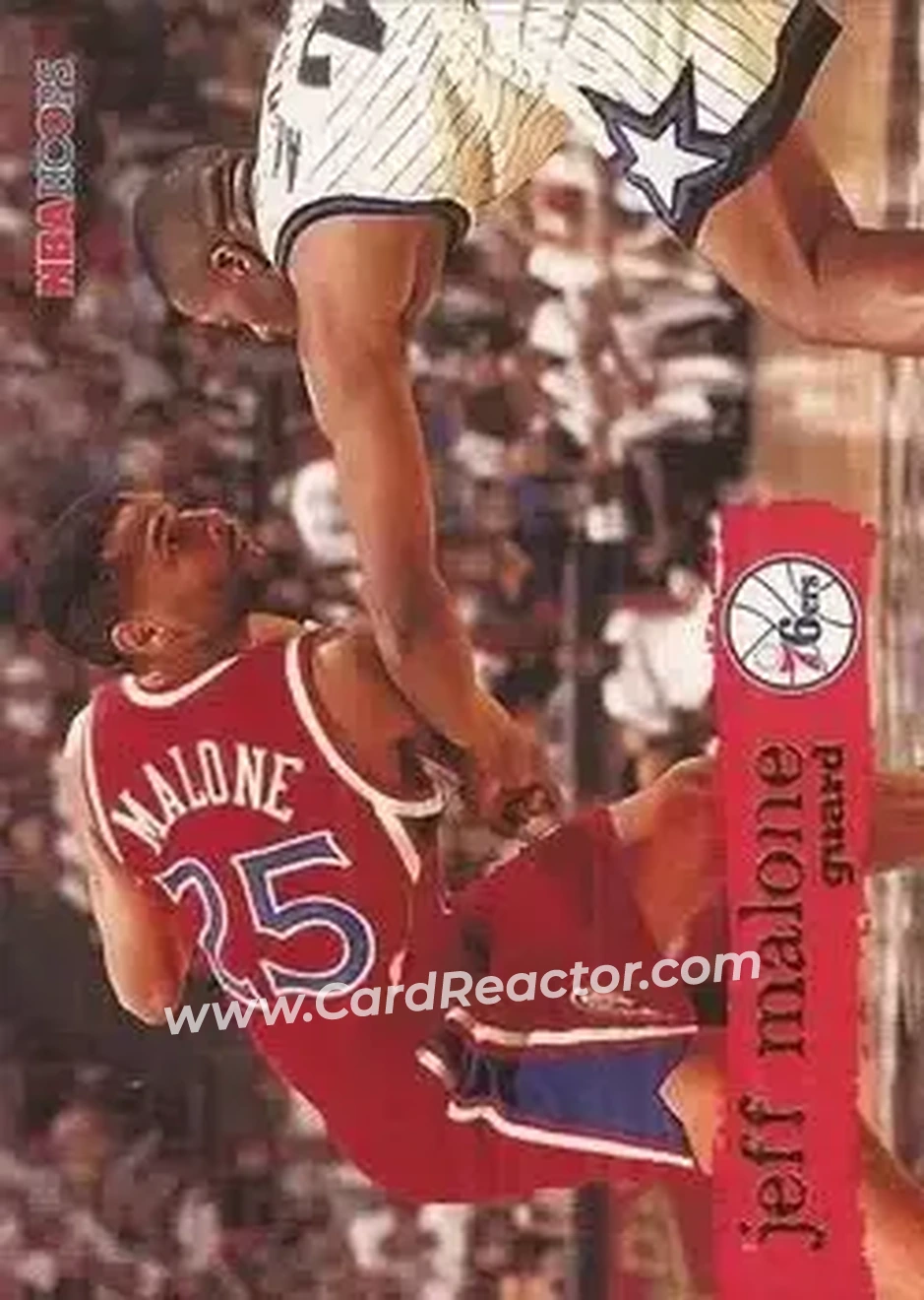 1995-96 Hoops #123 - Jeff Malone - Philadelphia 76ers - Front