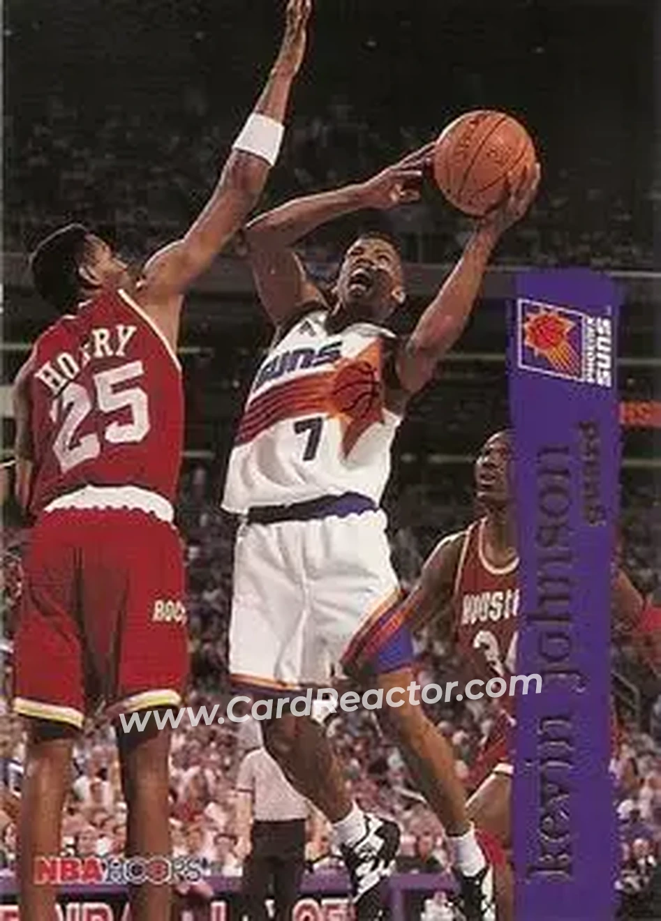 1995-96 Hoops #128 - Kevin Johnson - Phoenix Suns - Front 1995-96 Hoops #128 - Kevin Johnson - Phoenix Suns - Front