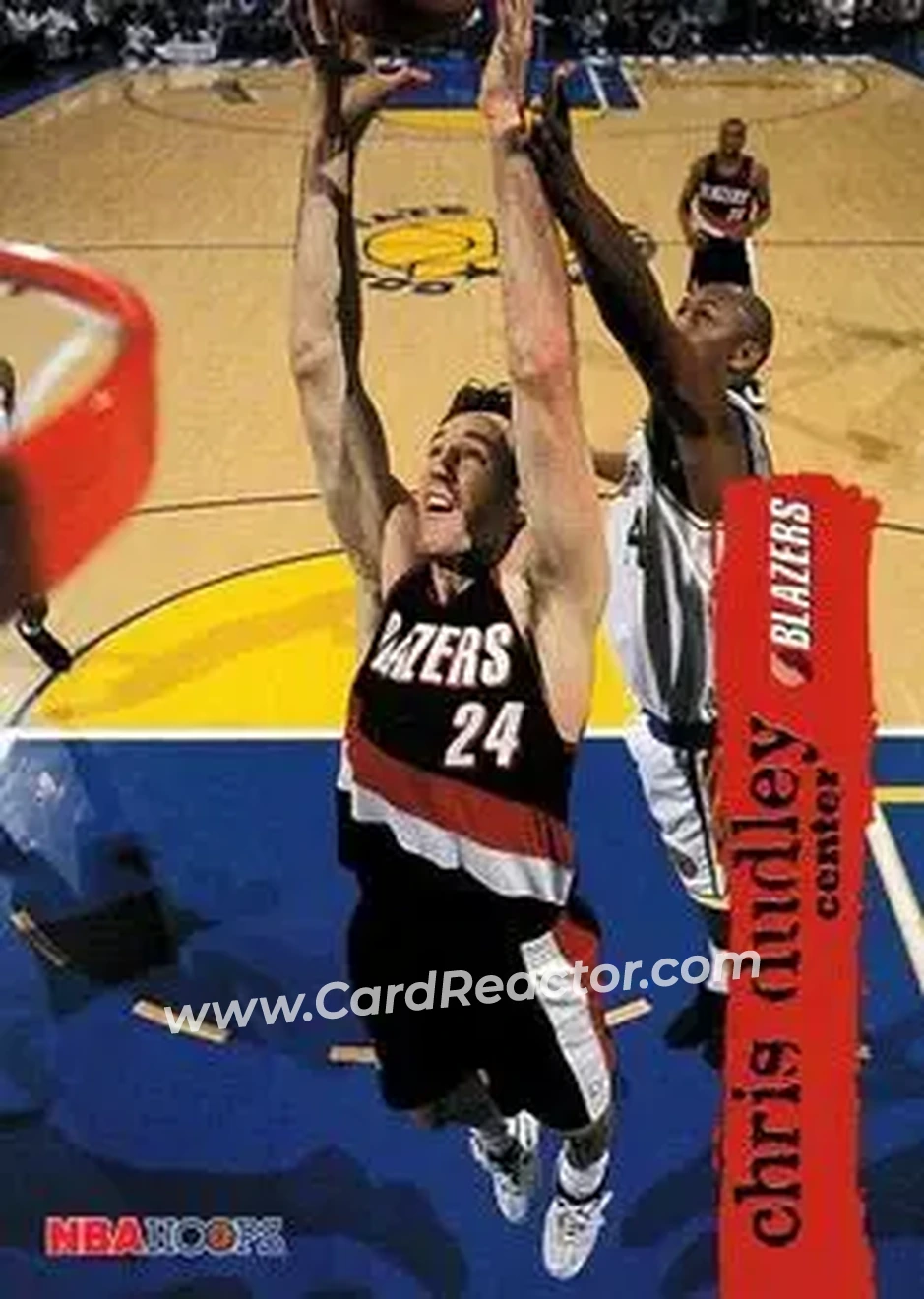 1995-96 Hoops #133 - Chris Dudley - Portland Trail Blazers - Front