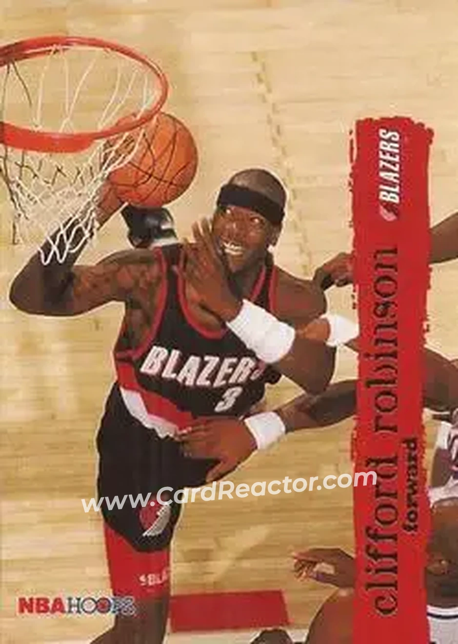 1995-96 Hoops #134 - Clifford Robinson - Portland Trail Blazers - Front