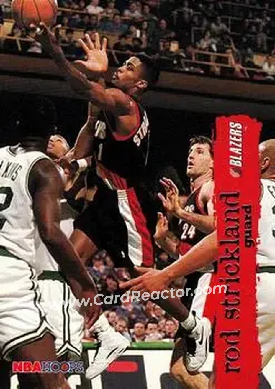 1995-96 Hoops #136 - Rod Strickland - Portland Trail Blazers - Front