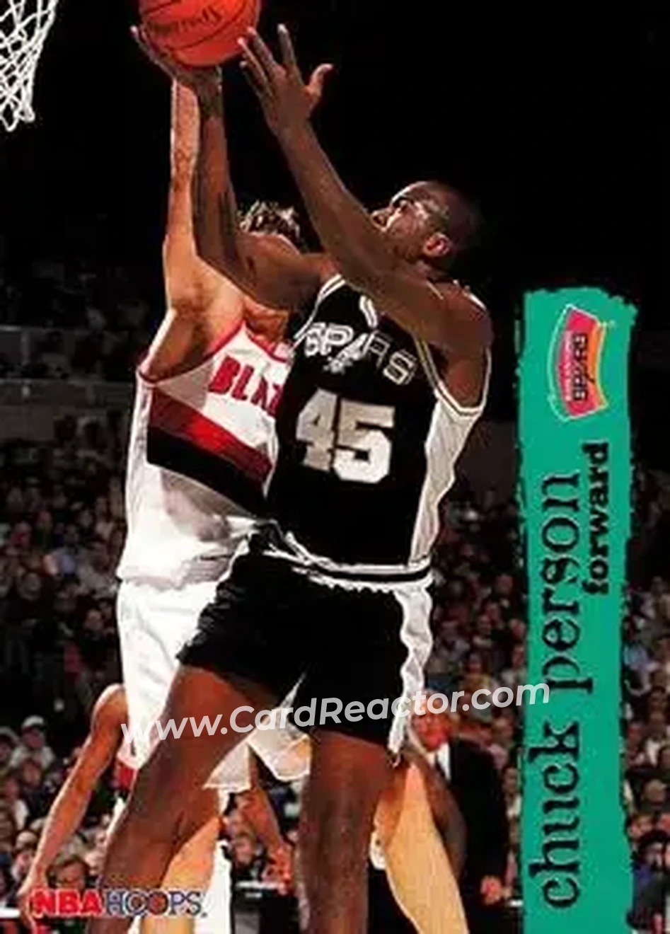 1995-96 Hoops #148 - Chuck Person - San Antonio Spurs - Front