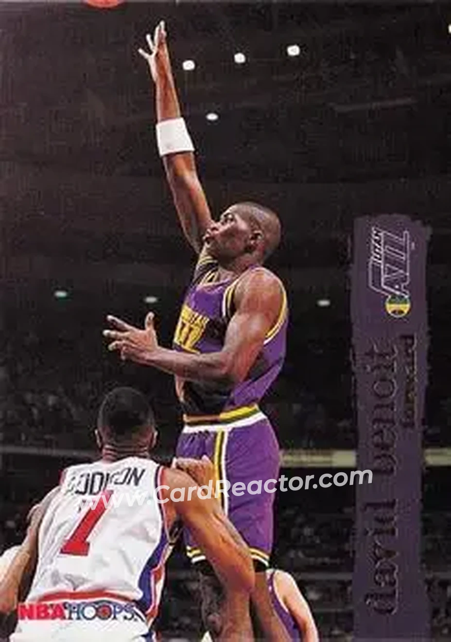 1995-96 Hoops #158 - David Benoit - Utah Jazz - Front 1995-96 Hoops #158 - David Benoit - Utah Jazz - Front