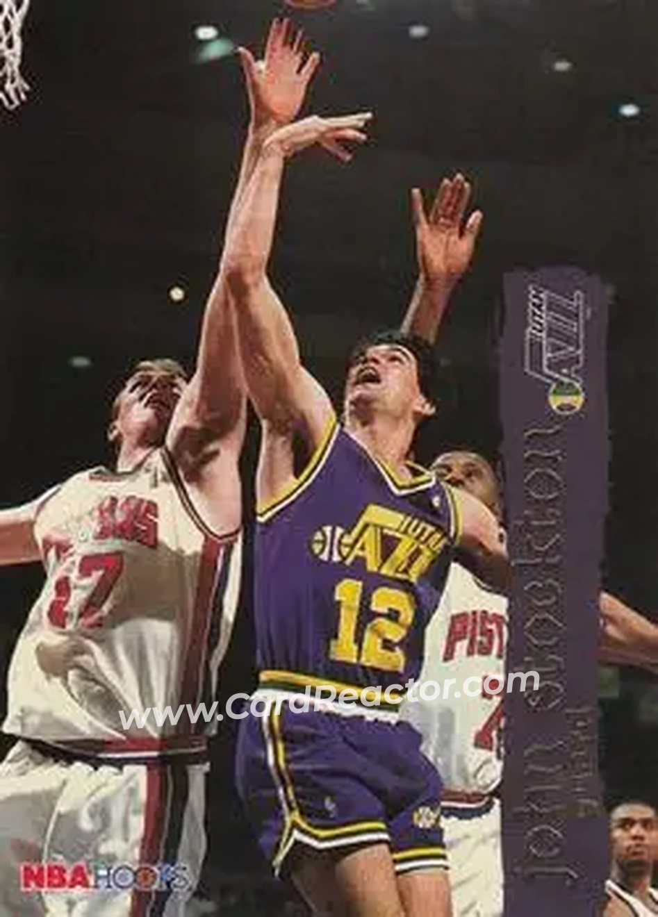 1995-96 Hoops #162 - John Stockton - Utah Jazz - Front