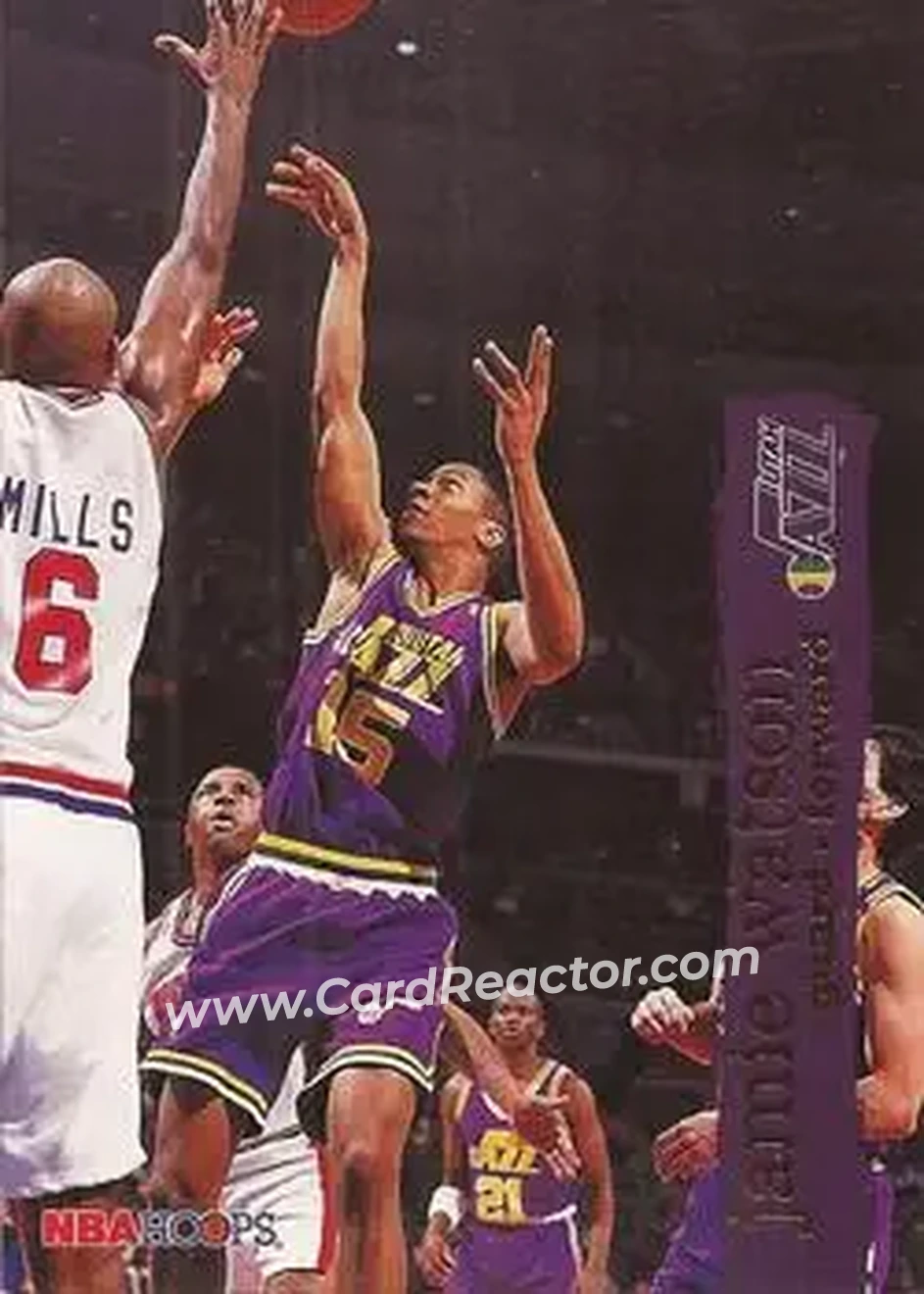 1995-96 Hoops #163 - Jamie Watson - Utah Jazz - Front