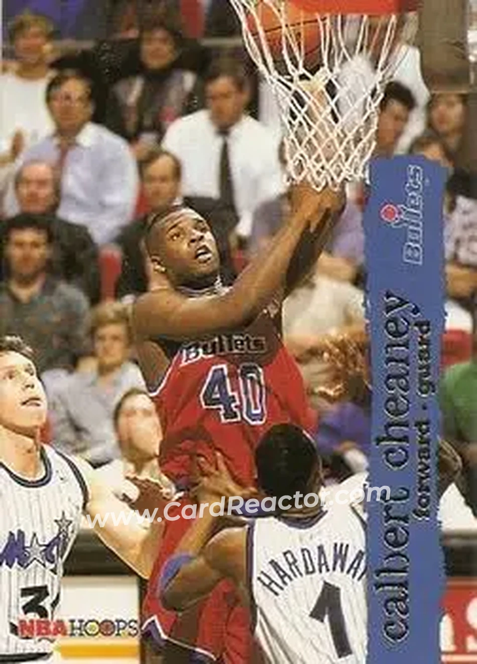 1995-96 Hoops #165 - Calbert Cheaney - Washington Bullets - Front
