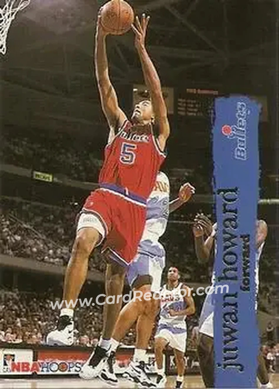 1995-96 Hoops #166 - Juwan Howard - Washington Bullets - Front 1995-96 Hoops #166 - Juwan Howard - Washington Bullets - Front