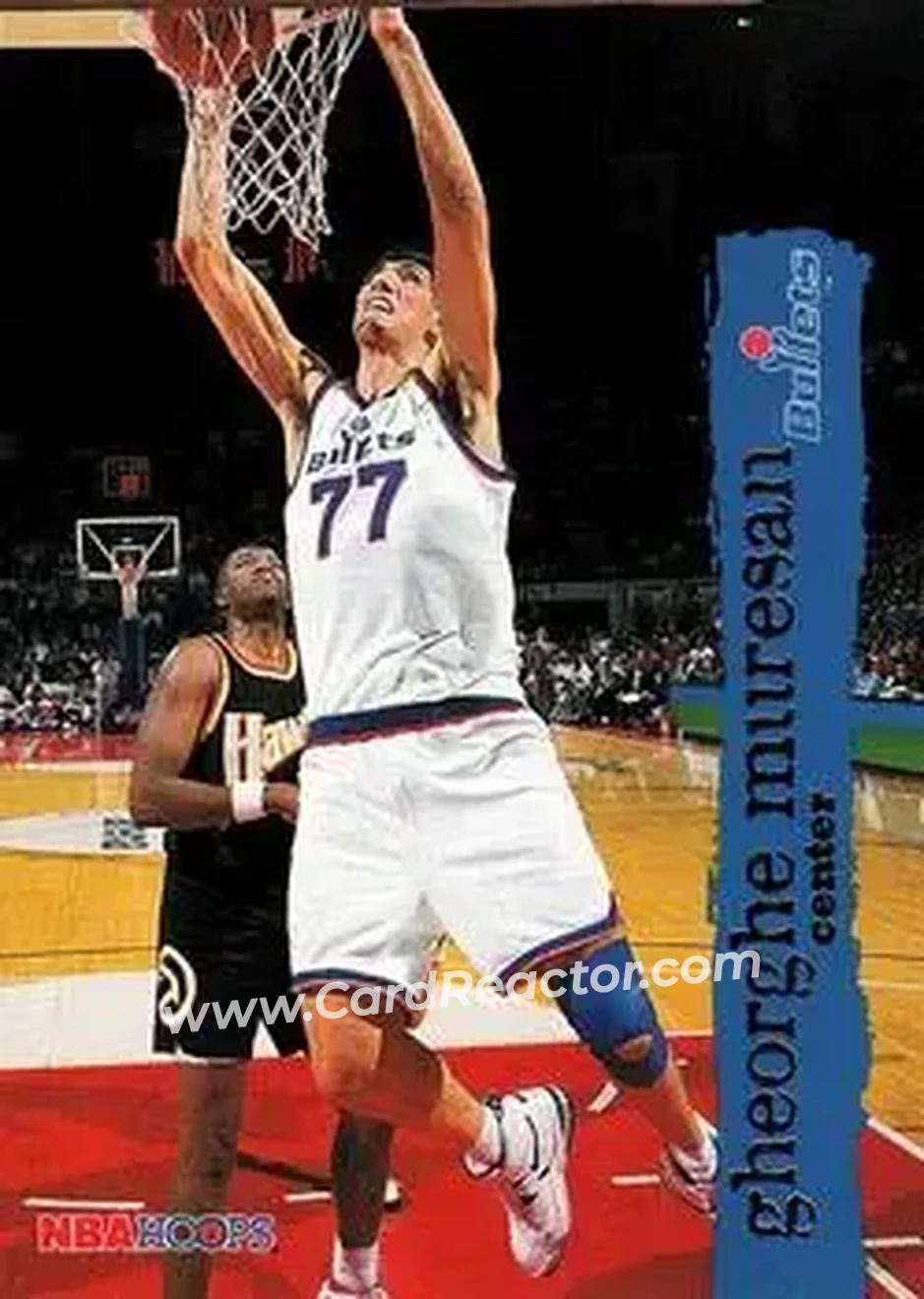 1995-96 Hoops #168 - Gheorghe Mureșan - Washington Bullets - Front 1995-96 Hoops #168 - Gheorghe Mureșan - Washington Bullets - Front