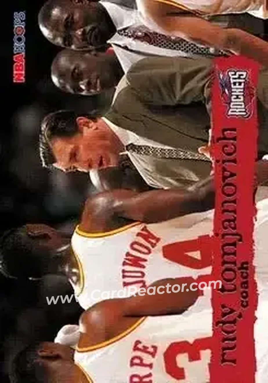 1995-96 Hoops #179 - Rudy Tomjanovich - Houston Rockets - Front
