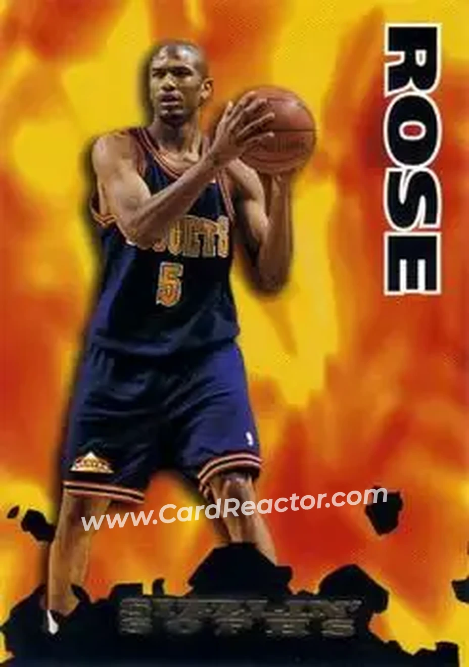 1995-96 Hoops #206 - Jalen Rose - Denver Nuggets - Front