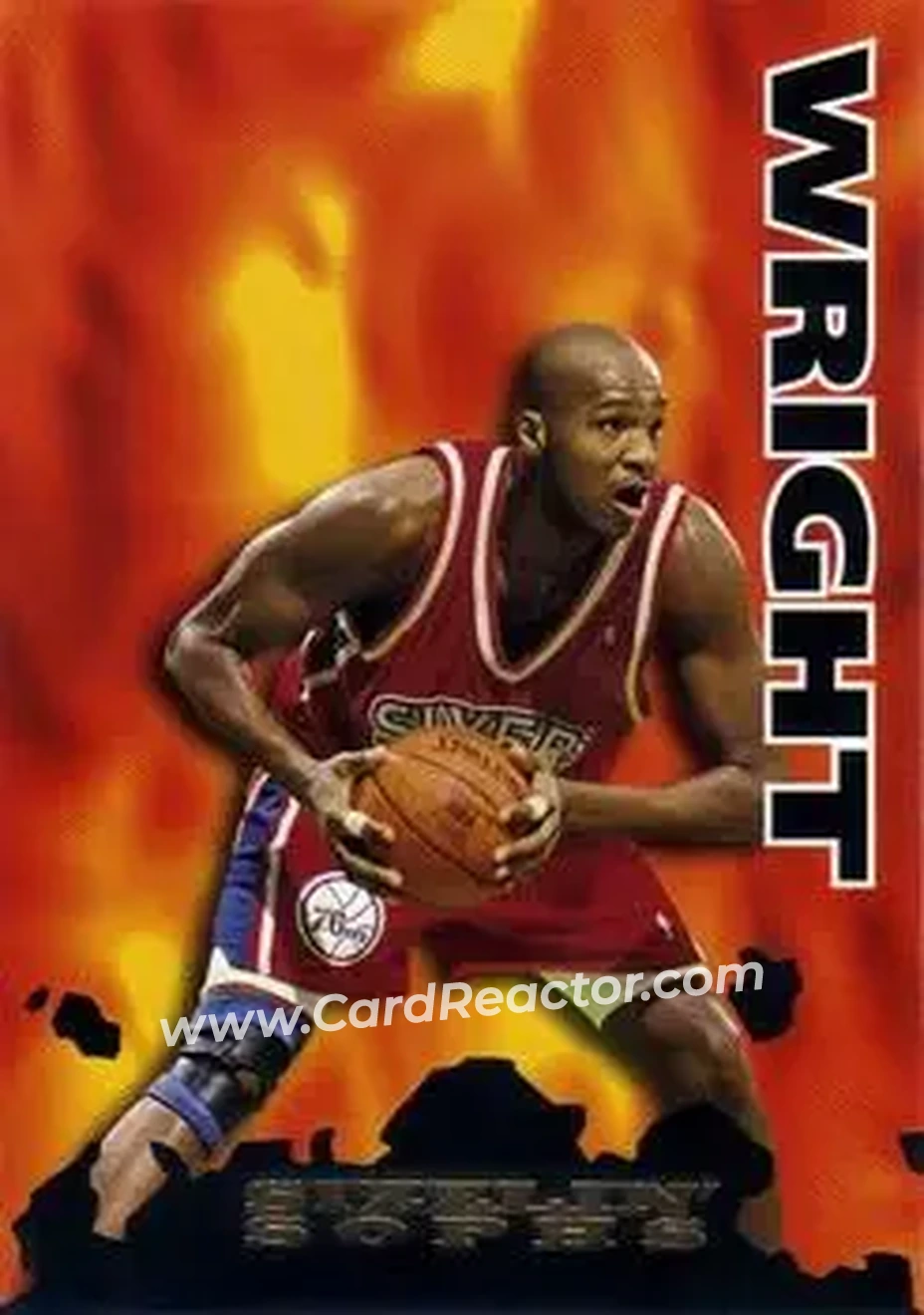 1995-96 Hoops #207 - Sharone Wright - Philadelphia 76ers - Front