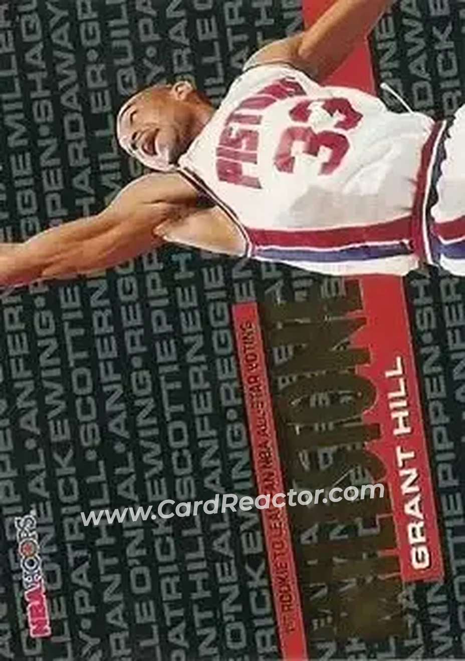 1995-96 Hoops #211 - Grant Hill - Detroit Pistons - Front