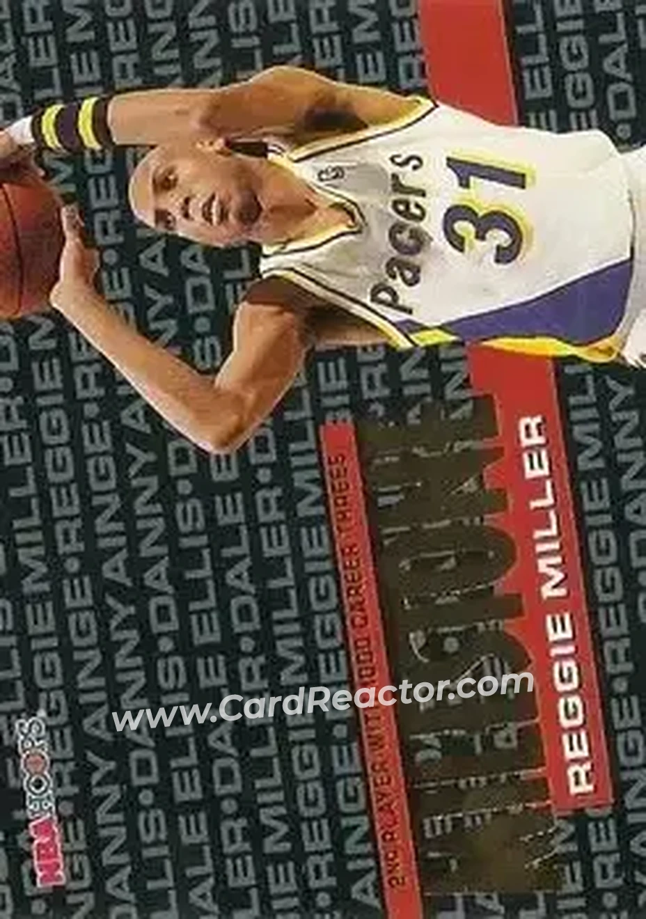 1995-96 Hoops #213 - Reggie Miller - Indiana Pacers - Front 1995-96 Hoops #213 - Reggie Miller - Indiana Pacers - Front