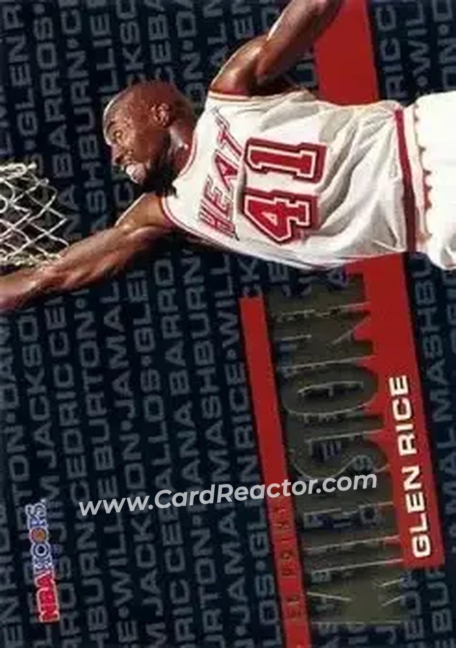 1995-96 Hoops #214 - Glen Rice - Miami Heat - Front
