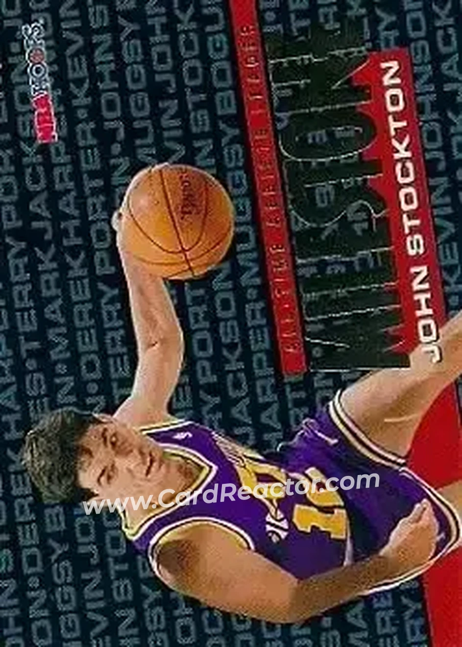 1995-96 Hoops #215 - John Stockton - Utah Jazz - Front