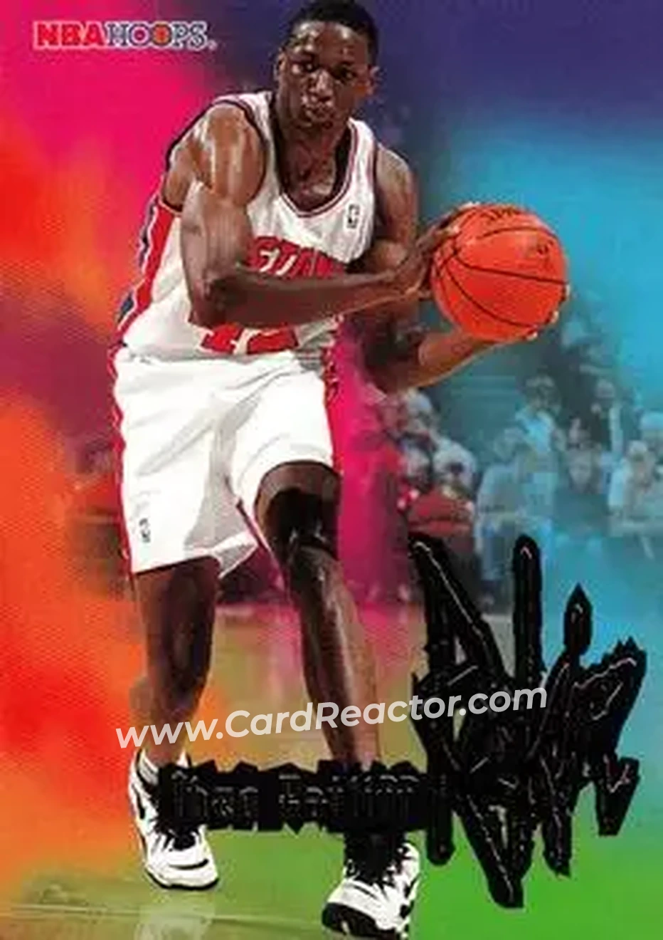 1995-96 Hoops #261 - Theo Ratliff - Detroit Pistons - Front