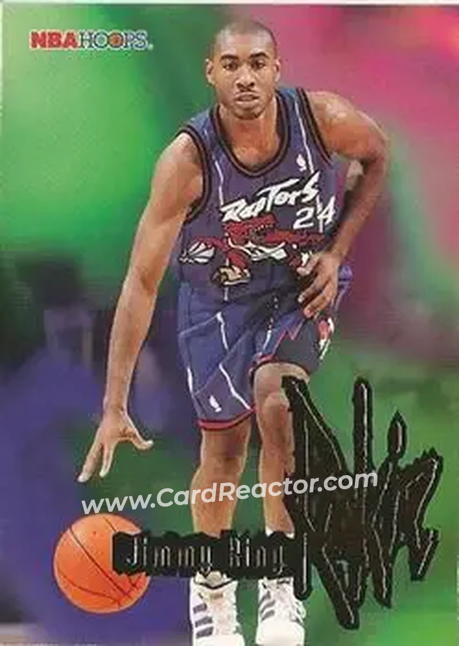1995-96 Hoops #285 - Jimmy King - Toronto Raptors - Front 1995-96 Hoops #285 - Jimmy King - Toronto Raptors - Front