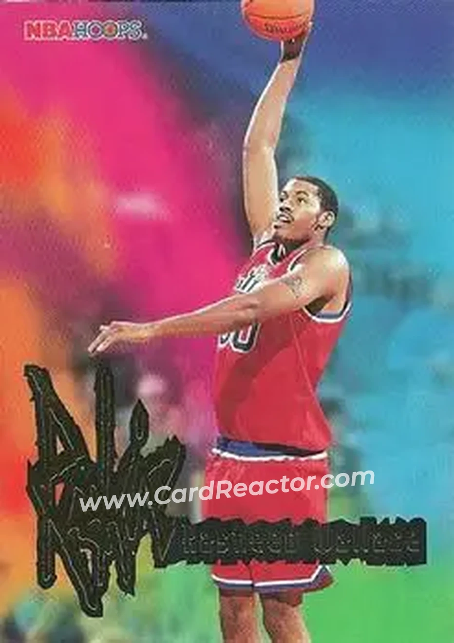 1995-96 Hoops #290 - Rasheed Wallace - Washington Bullets - Front