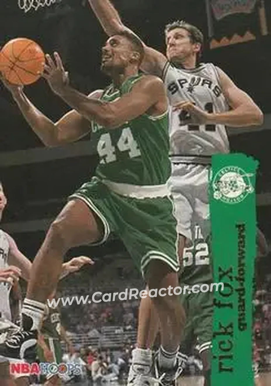 1995-96 Hoops #293 - Rick Fox - Boston Celtics - Front