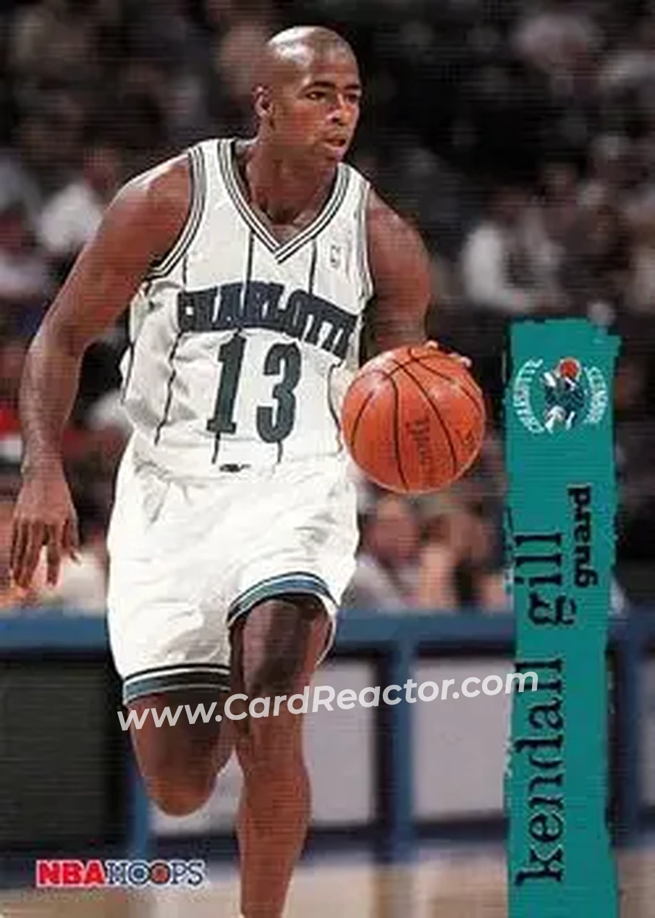 1995-96 Hoops #294 - Kendall Gill - Charlotte Hornets - Front