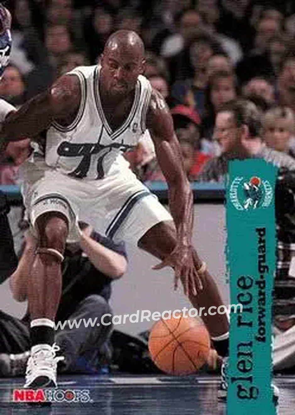 1995-96 Hoops #296 - Glen Rice - Charlotte Hornets - Front