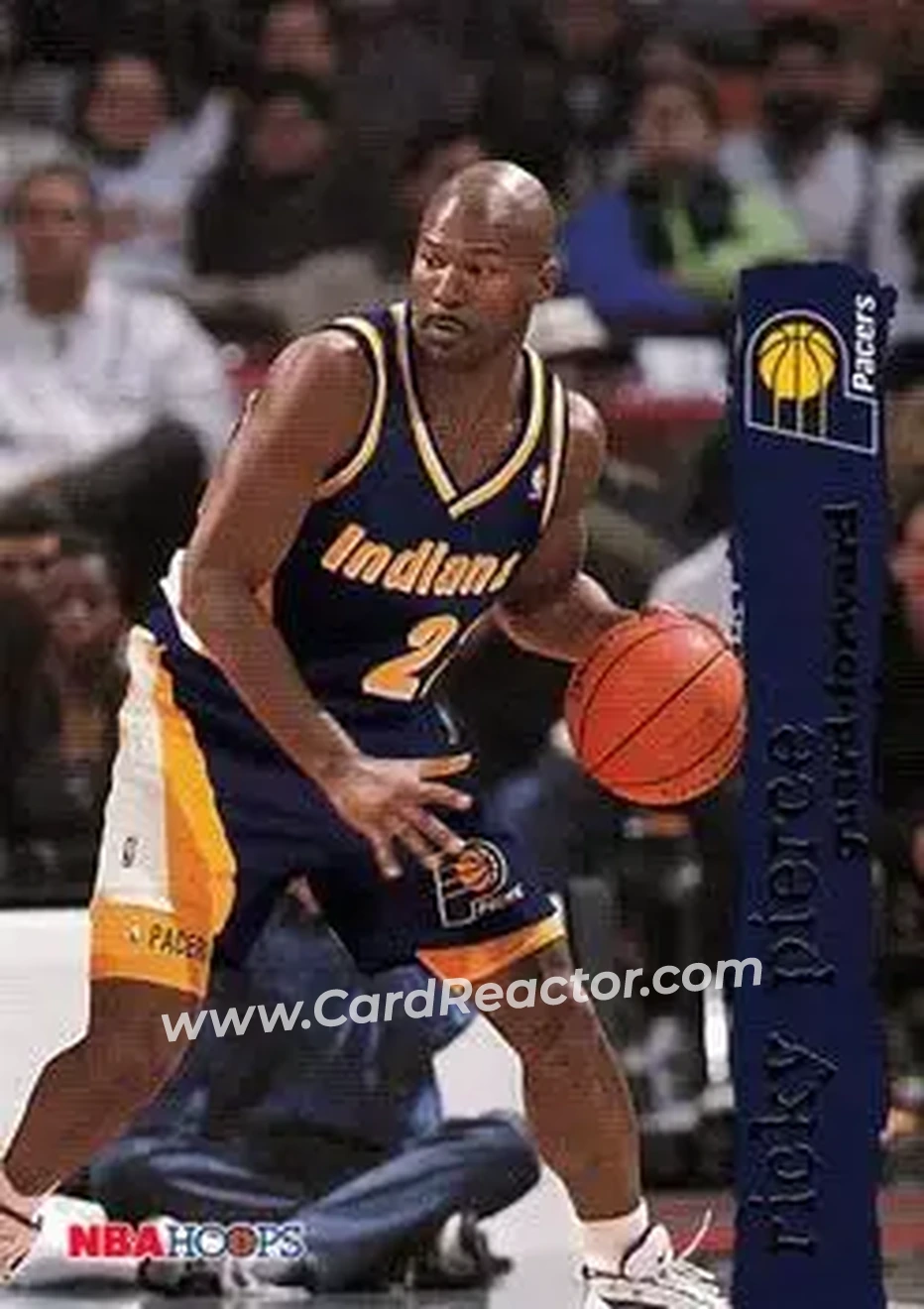 1995-96 Hoops #308 - Ricky Pierce - Indiana Pacers - Front
